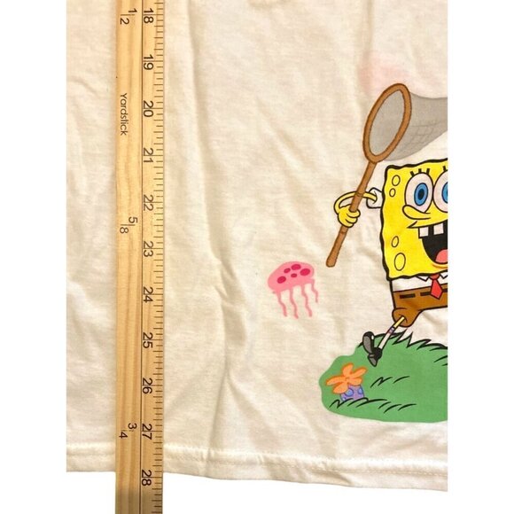Nickelodeon White SpongeBob Squidward Tentacles M 100% Cotton TShirt Tee Shirt - Picture 5 of 6